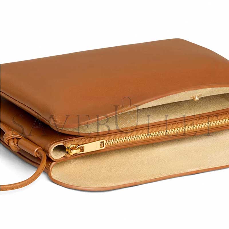 Ce1i*e trio flap in smooth lambskin 10p862o86.gfy5 (22.5*13*3.5cm)